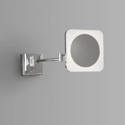 Venice Chrome Square 3x Magnifying LED Cosmetic Mirror 9 Venice Chrome Square 3x Magnifying LED Cosmetic Mirror -Modern Bathroom Shop vncmsqu d2