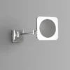 Venice Chrome Square 3x Magnifying LED Cosmetic Mirror -Modern Bathroom Shop vncmsqu d3