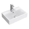 Nova Wall Mounted Vanity - 450mm Gloss White 2 Nova Wall Mounted Vanity - 450mm Gloss White -Modern Bathroom Shop vtww450 detail b