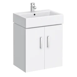 Nova Wall Mounted Vanity - 450mm Gloss White -Modern Bathroom Shop vtww450 la