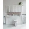 Burlington 30 Single Door Base Unit - Matt White -Modern Bathroom Shop w60op10w33a d1n