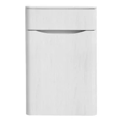 Monza White Ash WC Unit Only - 500mm Wide
