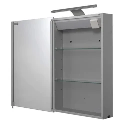 Croydex Madison Hang N Lock Single Door Illuminated Mirror Cabinet With Shaver Socket 700 X 500mm