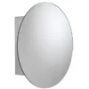 Croydex Severn Circular Door Mirror Cabinet - Stainless Steel -Modern Bathroom Shop wc836005ai4