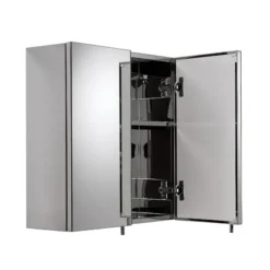Croydex Avon Double Door Stainless Steel Mirror Cabinet 8 Croydex Avon Double Door Stainless Steel Mirror Cabinet -Modern Bathroom Shop wc866105 d1