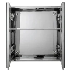 Croydex Avon Double Door Stainless Steel Mirror Cabinet