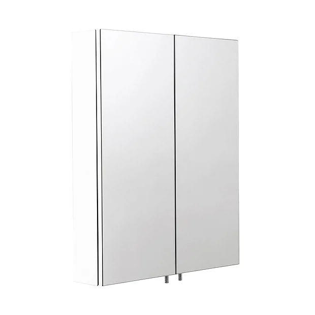 Croydex Dawley White Steel Double Door Mirror Cabinet With FlexiFix 3 Croydex Dawley White Steel Double Door Mirror Cabinet With FlexiFix