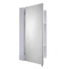 Croydex Finchley Stainless Steel Single Door Mirror Cabinet With FlexiFix -Modern Bathroom Shop wc940005 d4