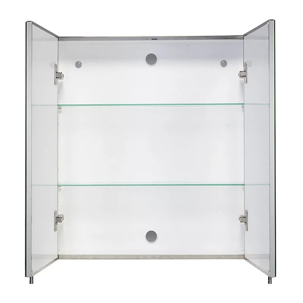 Croydex Finchley Stainless Steel Double Door Mirror Cabinet With FlexiFix 5 Croydex Finchley Stainless Steel Double Door Mirror Cabinet With FlexiFix - Image 3