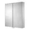 Croydex Finchley Stainless Steel Double Door Mirror Cabinet With FlexiFix -Modern Bathroom Shop wc940205 d4