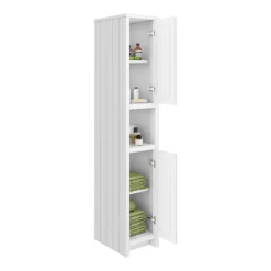 Chatsworth Traditional White Tall Cabinet With Matt Black Handles 7 Chatsworth Traditional White Tall Cabinet With Matt Black Handles -Modern Bathroom Shop whdantbmbd1