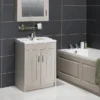 York Traditional Grey Bathroom Basin Unit (620 X 470mm) -Modern Bathroom Shop y600gryv d3