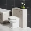 York Traditional Grey BTW WC Unit With Pan + Top-Fixing Seat -Modern Bathroom Shop ywcgry detail1